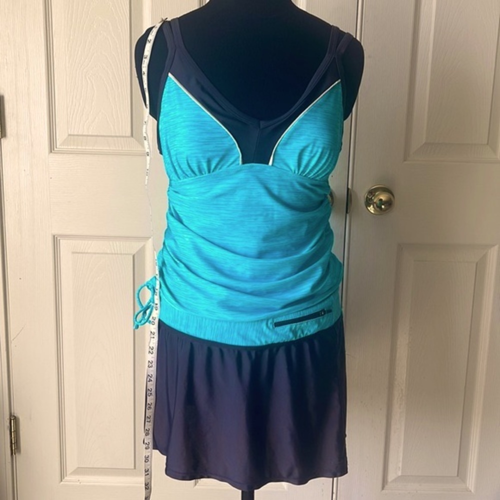 2 piece Tankini Skirted Swim Suit